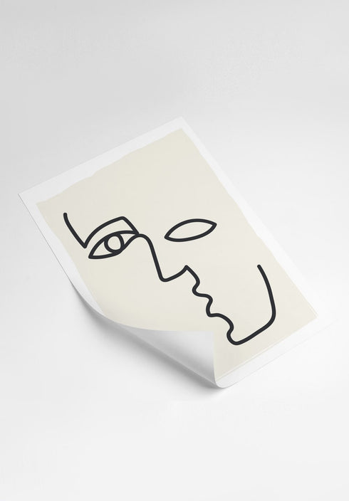 Cara abstracta Póster